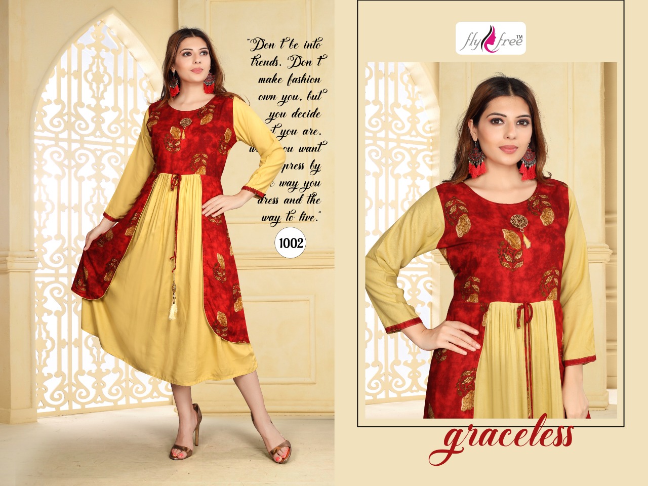 Baani By Kfour Trends 1001 To 1008 Series Beautiful Colorful Stylish Fancy Casual Wear & Ethnic Wear & Ready To Wear Heavy Rayon Kurtis At Wholesale Price