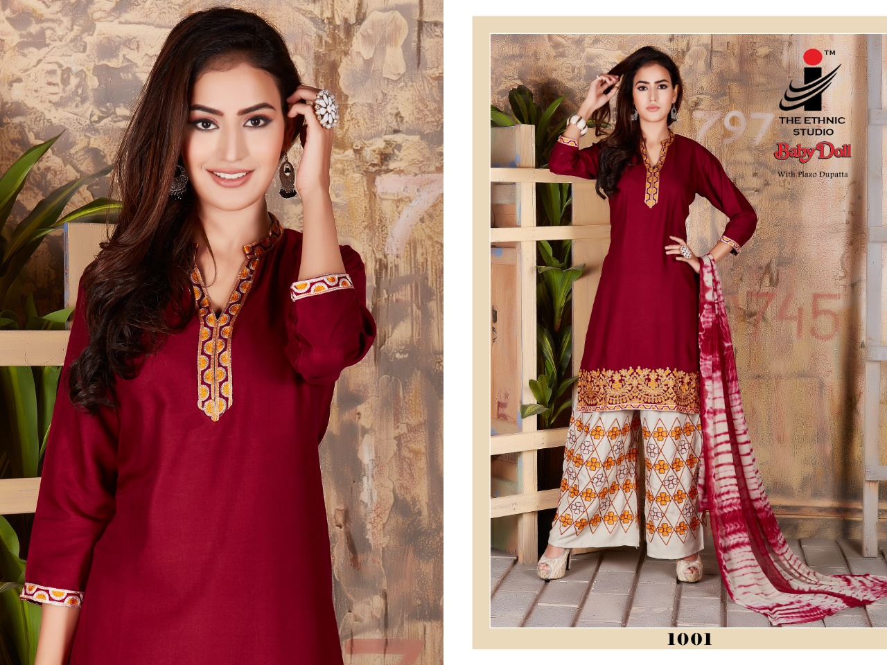 Baby Doll By The Ethnic Studio 1001 To 1008 Series Beautiful Stylish Designer Occasional Wear Casual Wear Heavy Rayonplain Embroidered Dresses At Wholesale Price