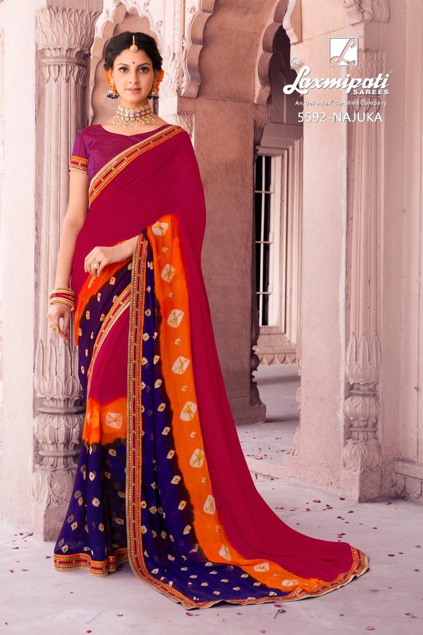 Bahurani By Laxmipati 5588 To 5597 Series Indian Traditional Wear Collection Beautiful Stylish Fancy Colorful Party Wear & Occasional Wear Pure Georgette Sarees At Wholesale Price
