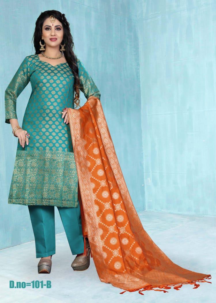 banaras dress designs BANARAS VOL-1 BY FASHID WHOLESALE 1001-A TO 1001-D SERIES INDIAN  TRADITIONAL WEAR COLLECTION