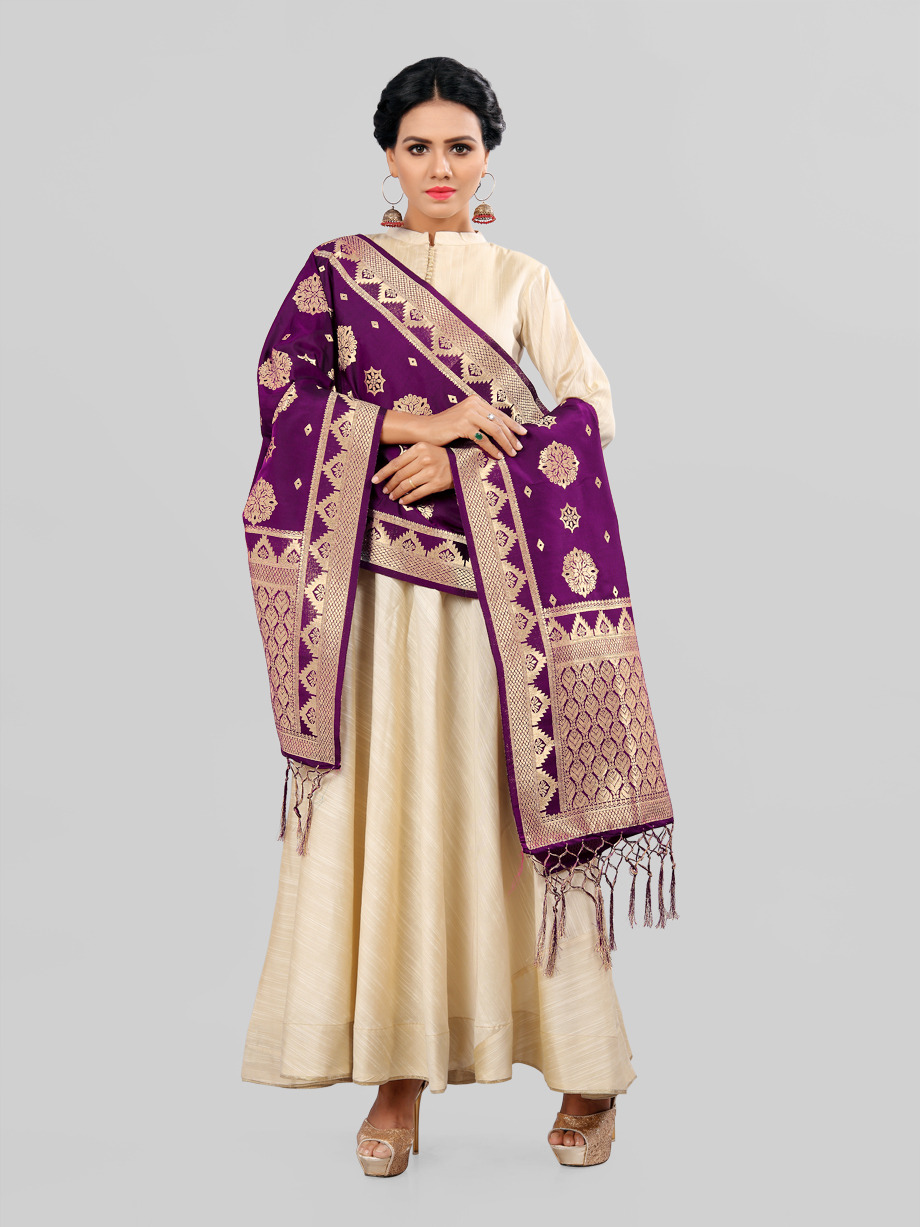 Banarasi Dupatta By Mrigya 01 To 10 Series Designer Beautiful Colorful Fancy Party Wear & Occasional Wear Banarasi Silk & Chanderi Silk Dupatta At Wholesale Price