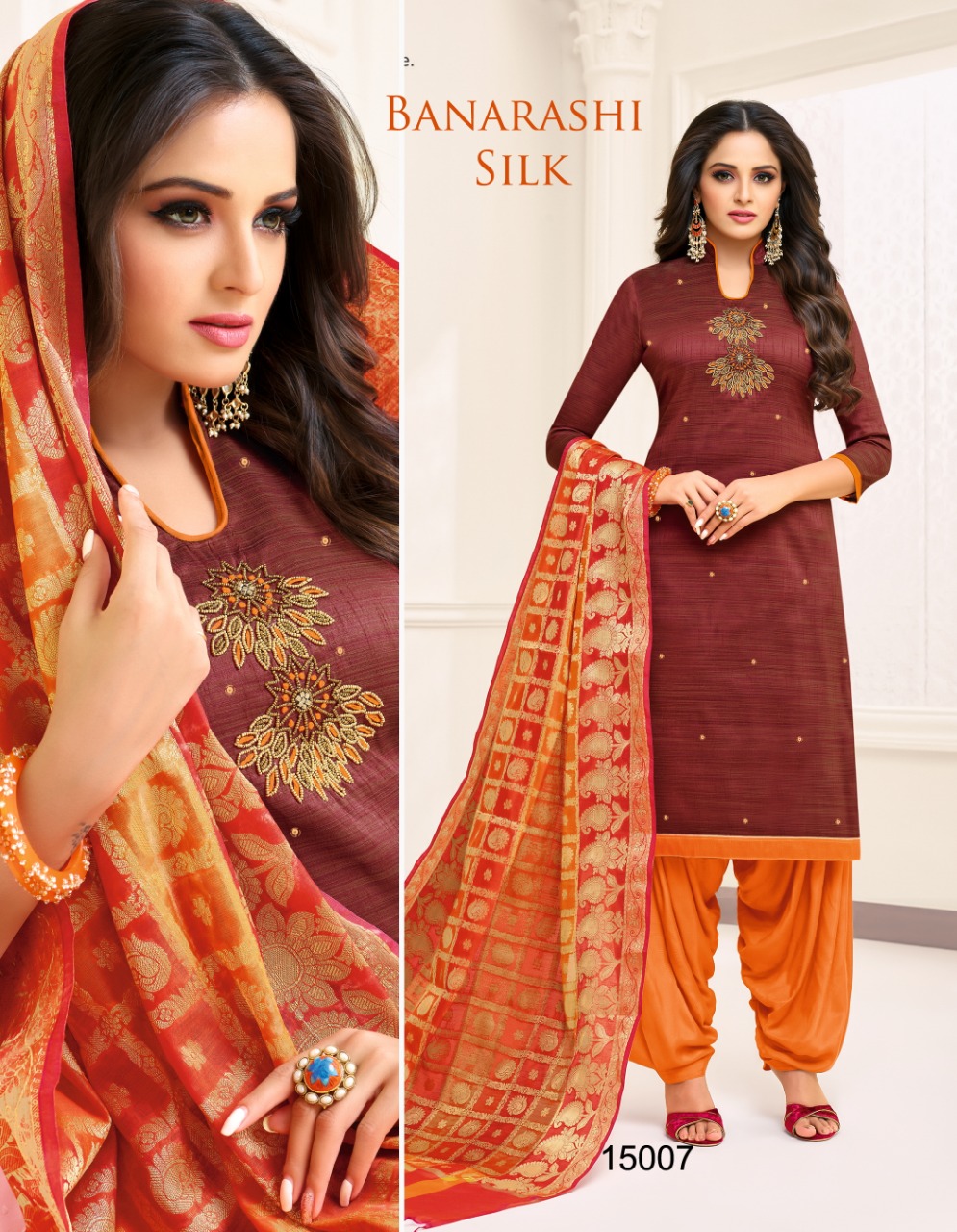 Banarashi Silk By Kapil Tex 15001 To 15012 Series Indian Traditional Wear Collection Beautiful Stylish Fancy Colorful Party Wear & Occasional Wear South Silk Dress At Wholesale Price