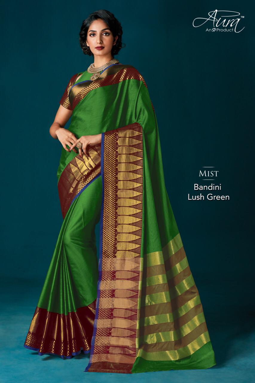 Bandini By Aura 01 To 09 Series Indian Traditional Wear Collection Beautiful Stylish Fancy Colorful Party Wear & Occasional Wear Cotton Silk Sarees At Wholesale Price
