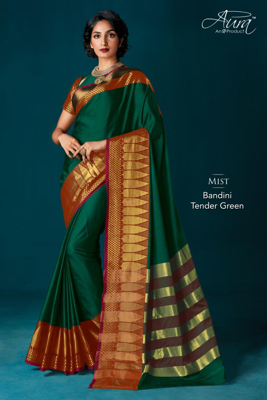 Bandini By Aura 01 To 09 Series Indian Traditional Wear Collection Beautiful Stylish Fancy Colorful Party Wear & Occasional Wear Cotton Silk Sarees At Wholesale Price