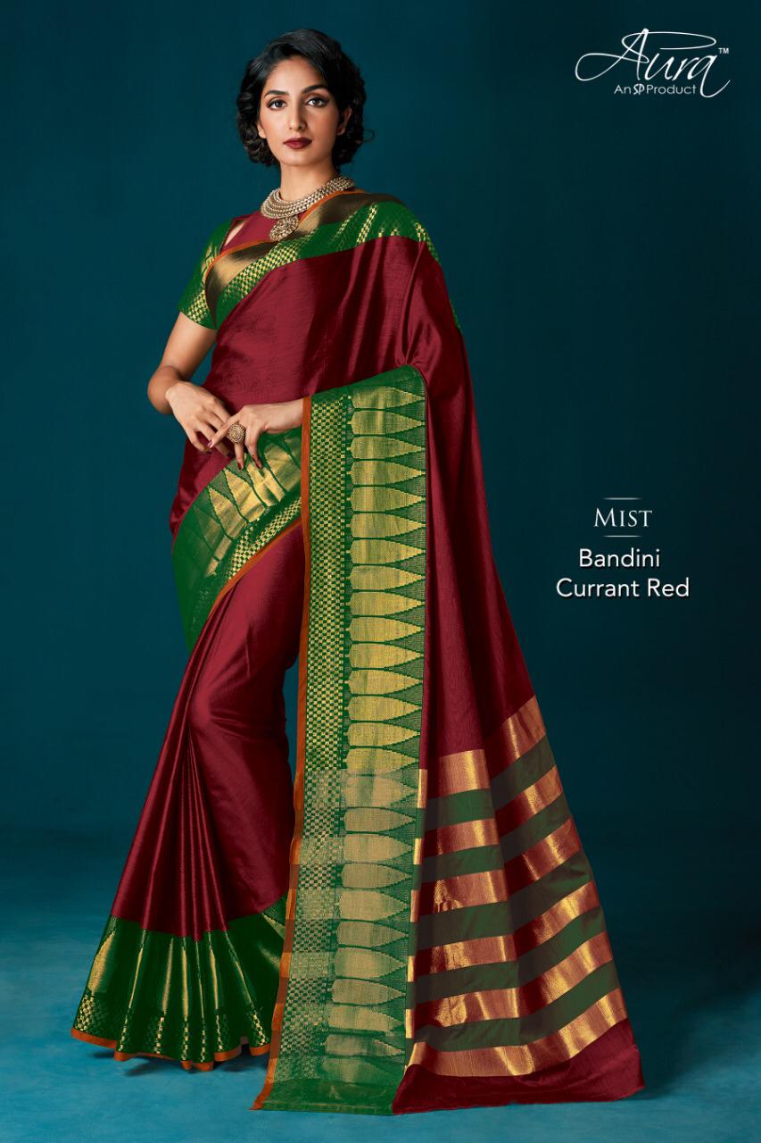 Bandini By Aura 01 To 09 Series Indian Traditional Wear Collection Beautiful Stylish Fancy Colorful Party Wear & Occasional Wear Cotton Silk Sarees At Wholesale Price