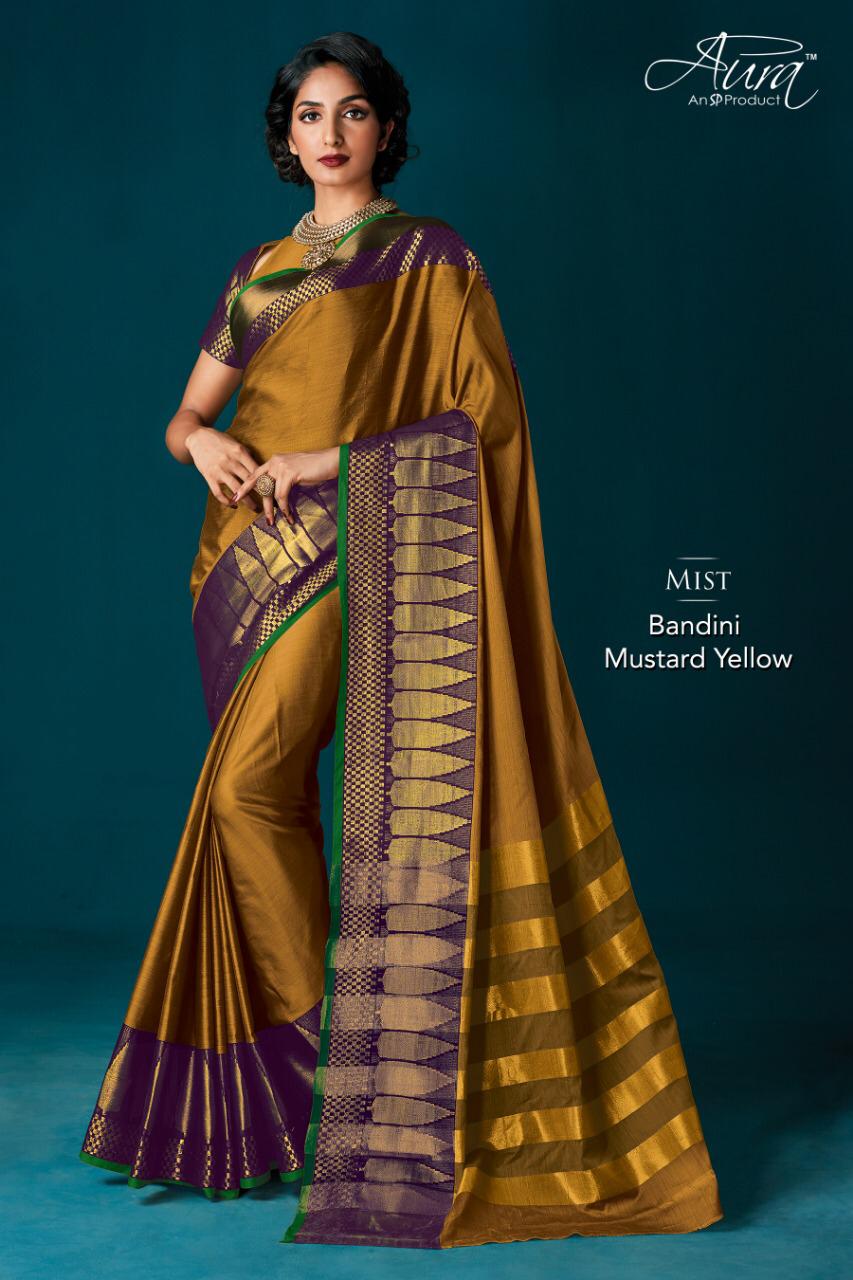 Bandini By Aura 01 To 09 Series Indian Traditional Wear Collection Beautiful Stylish Fancy Colorful Party Wear & Occasional Wear Cotton Silk Sarees At Wholesale Price
