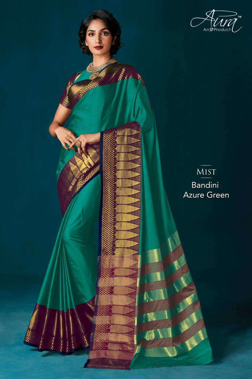 Bandini By Aura 01 To 09 Series Indian Traditional Wear Collection Beautiful Stylish Fancy Colorful Party Wear & Occasional Wear Cotton Silk Sarees At Wholesale Price