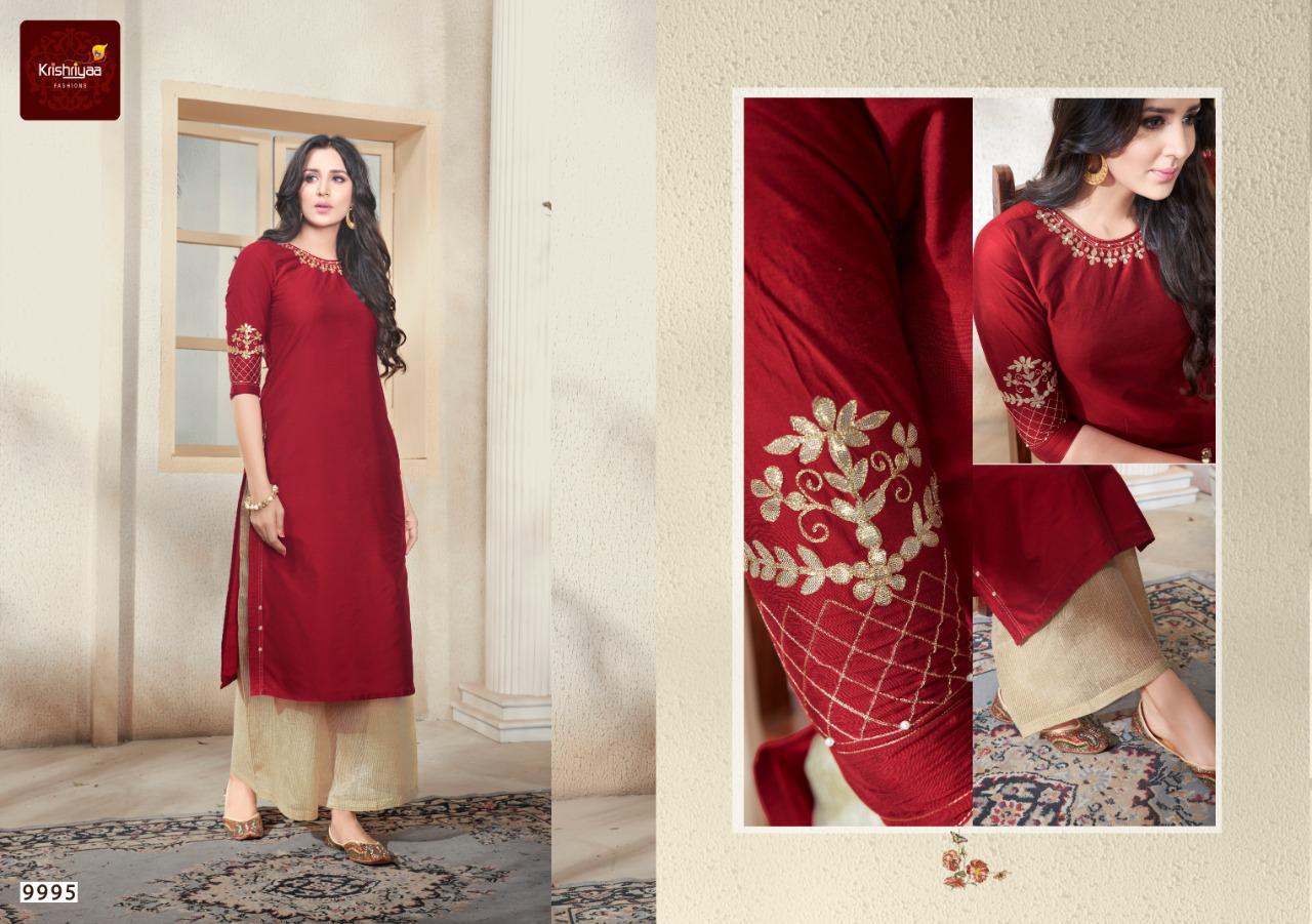 Basil By Krishriyaa 9991 To 9998 Series Beautiful Stylish Colorful Fancy Party Wear & Ethnic Wear & Ready To Wear Two Tone Silk With Cotton Lining Kurtis At Wholesale Price