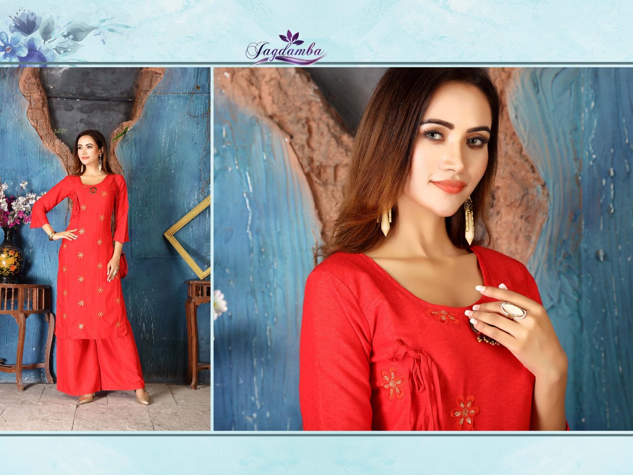Beauty By Jagdamba 01 To 10 Series Beautiful Colorful Stylish Fancy Casual Wear & Ethnic Wear & Ready To Wear Heavy  Rayon Kurtis At Wholesale Price