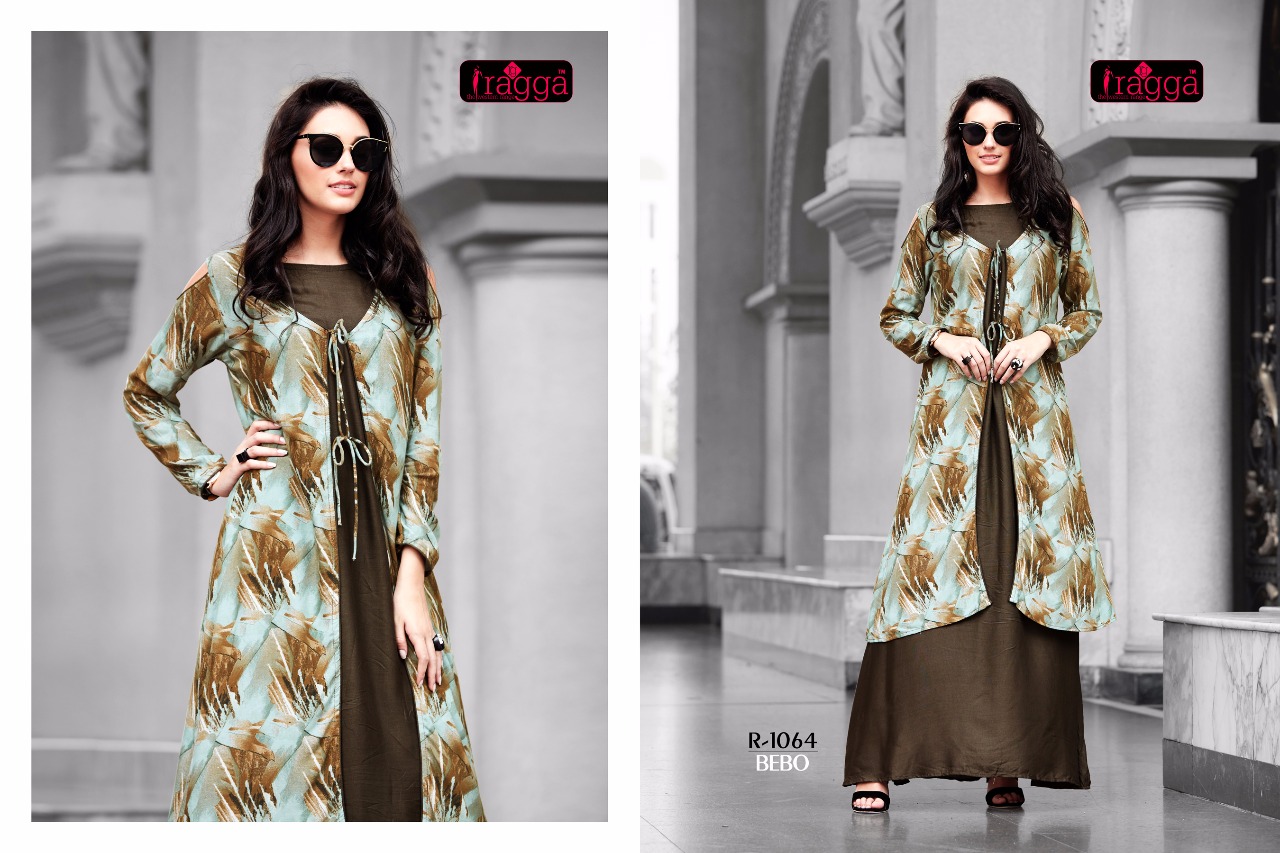 Bebo By Ragga 1058 To 1065 Series Designer Beautiful Colorful Stylish Fancy Casual Wear & Ethnic Wear & Ready To Wear Rayon Printed Kurtis At Wholesale Price