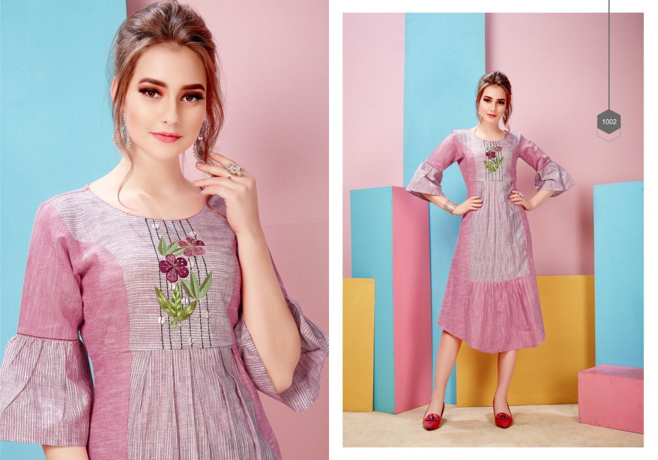 Beliza By Kaamiri 1001 To 1008 Series Beautiful Stylish Colorful Fancy Party Wear & Ethnic Wear & Ready To Wear Hand Woven South Cotton Kurtis At Wholesale Price