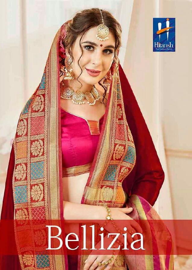 Bellizia By Hitansh 3801 To 3812 Series Designer Indian Traditional Wear Collection Beautiful Stylish Fancy Colorful Party Wear & Occasional Wear Cotton Silk Sarees At Wholesale Price