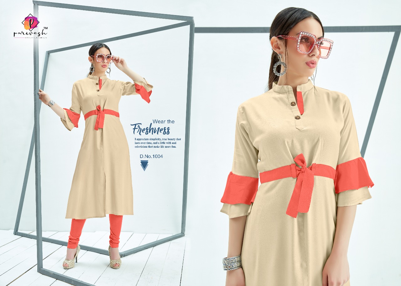 Bhavini By Modesi 1001 To 1008 Series Beautiful Stylish Fancy Colorful Casual Wear & Ethnic Wear Collection Pure Cotton Kurtis At Wholesale Price