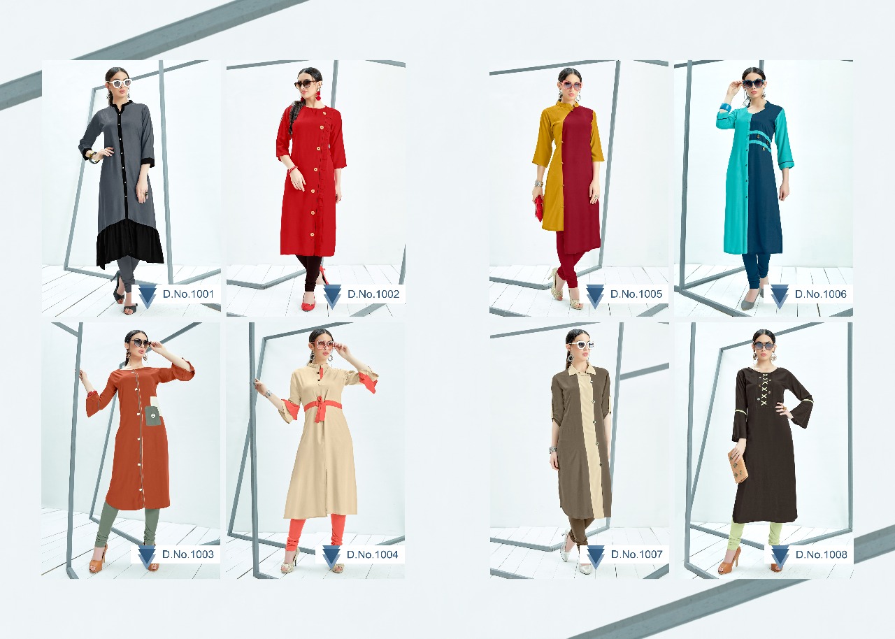 Bhavini By Modesi 1001 To 1008 Series Beautiful Stylish Fancy Colorful Casual Wear & Ethnic Wear Collection Pure Cotton Kurtis At Wholesale Price