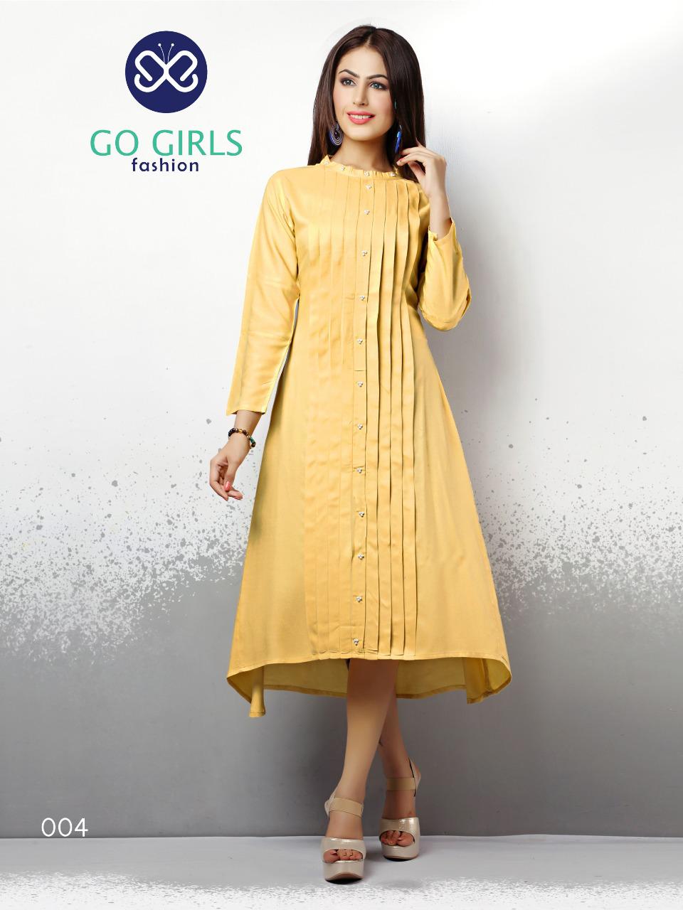 Bitcoin Vol-3 By Go Girls Fashion 001 To 008 Series Beautiful Colorful Stylish Fancy Casual Wear & Ethnic Wear & Ready To Wear Pure Rayon Kurtis At Wholesale Price