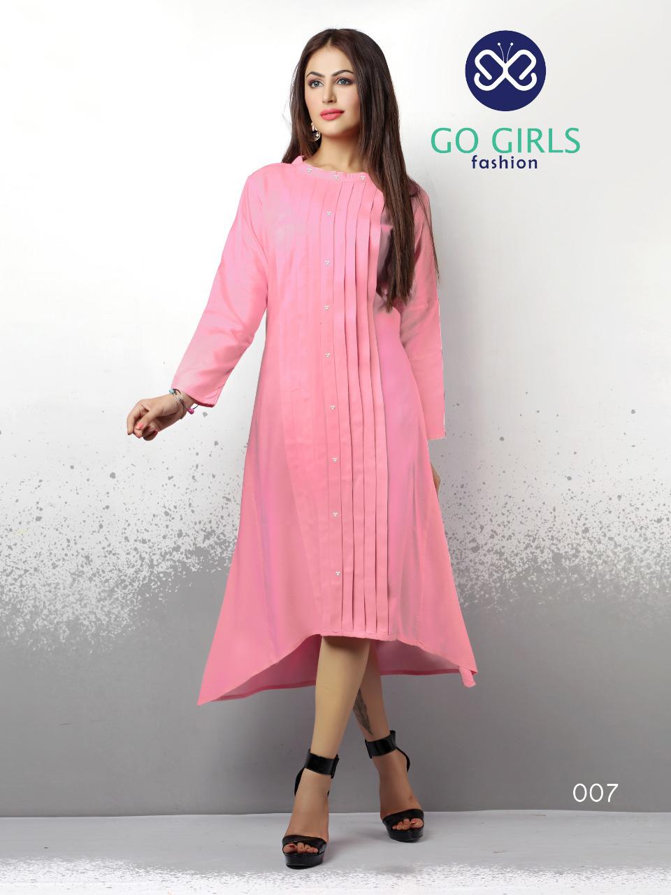 Bitcoin Vol-3 By Go Girls Fashion 001 To 008 Series Beautiful Colorful Stylish Fancy Casual Wear & Ethnic Wear & Ready To Wear Pure Rayon Kurtis At Wholesale Price