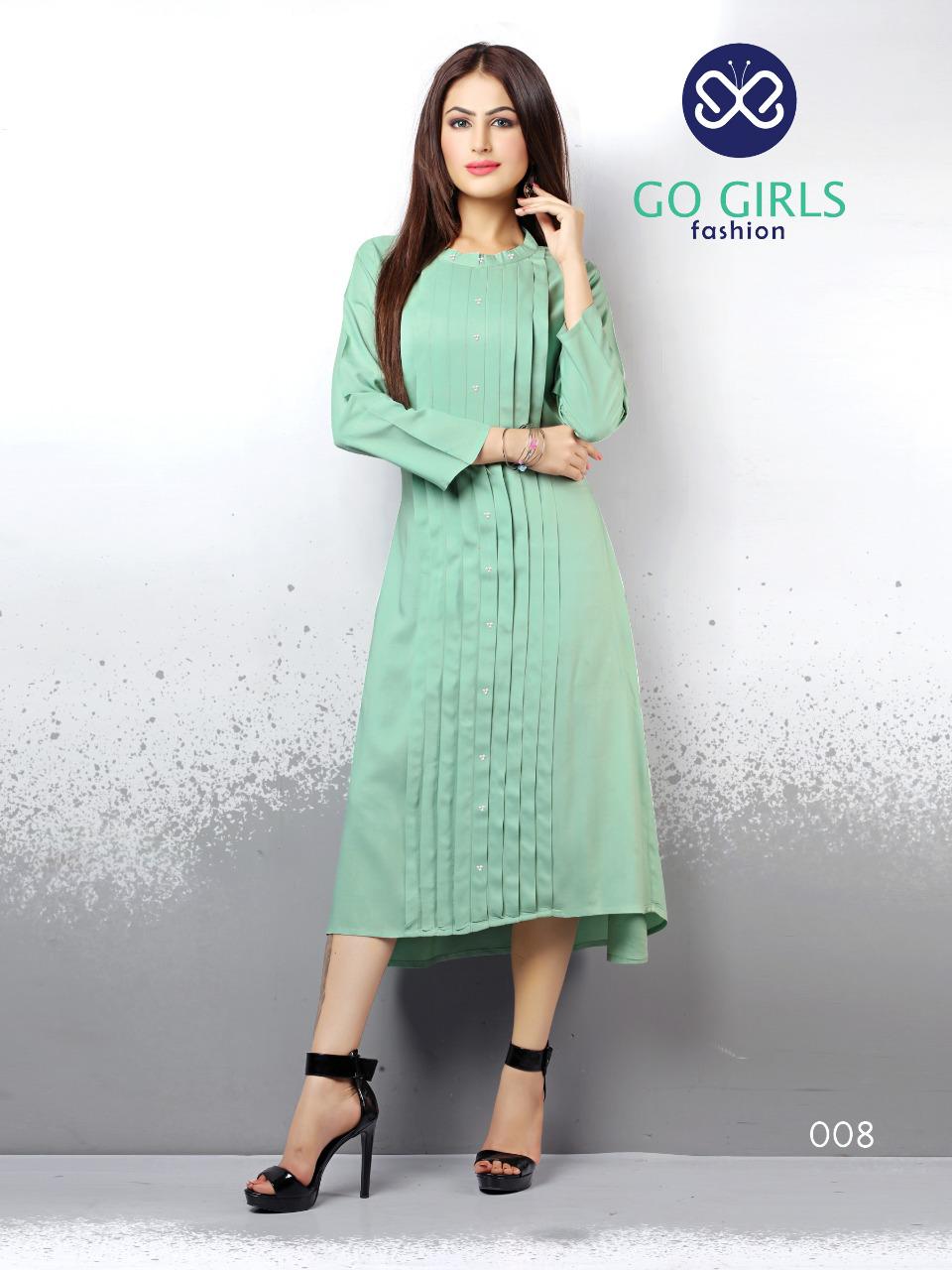 Bitcoin Vol-3 By Go Girls Fashion 001 To 008 Series Beautiful Colorful Stylish Fancy Casual Wear & Ethnic Wear & Ready To Wear Pure Rayon Kurtis At Wholesale Price