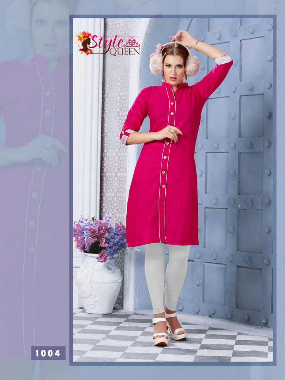 Bilinkk By Style Queen 1001 To 1010 Series Beautiful Stylish Colorful Fancy Party Wear & Ethnic Wear & Ready To Wear Heavy Cotton Slub Kurtis At Wholesale Price