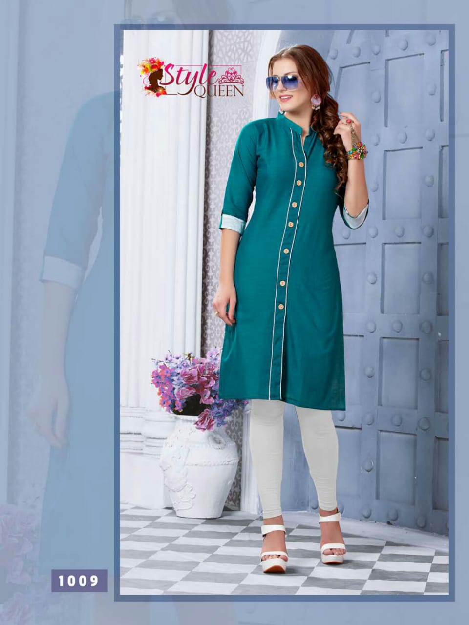 Bilinkk By Style Queen 1001 To 1010 Series Beautiful Stylish Colorful Fancy Party Wear & Ethnic Wear & Ready To Wear Heavy Cotton Slub Kurtis At Wholesale Price