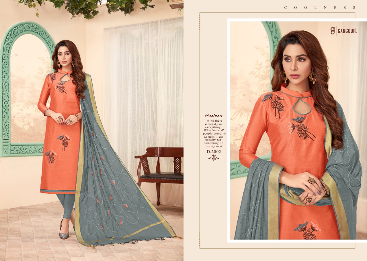 Blossom Vol-2 By Gangour 2001 To 2011 Series Suits Beautiful Stylish Fancy Colorful Designer Party Wear & Ethnic Wear Cotton Long Slub Dresses At Wholesale Price