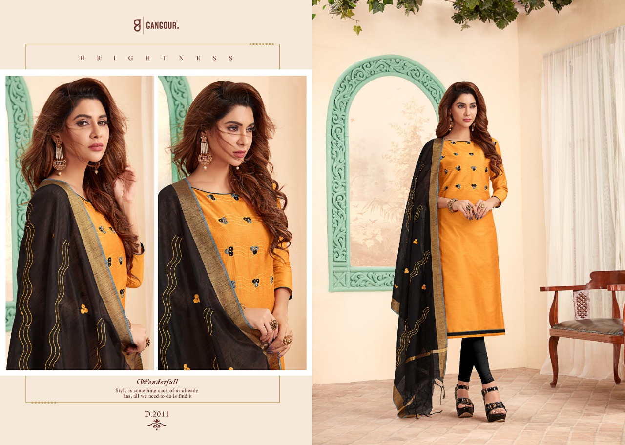 Blossom Vol-2 By Gangour 2001 To 2011 Series Suits Beautiful Stylish Fancy Colorful Designer Party Wear & Ethnic Wear Cotton Long Slub Dresses At Wholesale Price