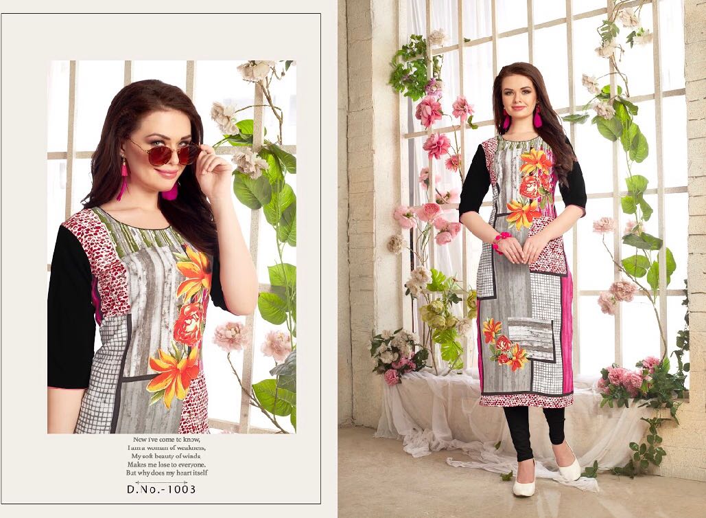Blossom Vol-3 By Amaaya Garments 1001 To 1009 Series Beautiful Colorful Stylish Fancy Casual Wear & Ethnic Wear & Ready To Wear Bsy Printed Kurtis At Wholesale Price