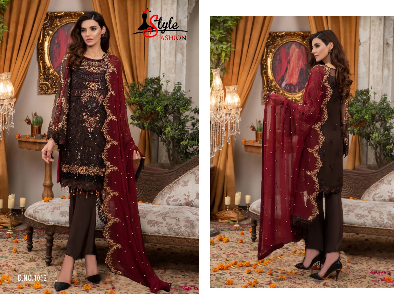 Bunto Kazmee Vol-2 By style fashion 1011 To 1015 Series Pakistani Traditional Wear Collection Beautiful Stylish Fancy Colorful Party Wear & Occasional Wear Georgette/ Net/ Organza Embroidered Dress At Wholesale Price