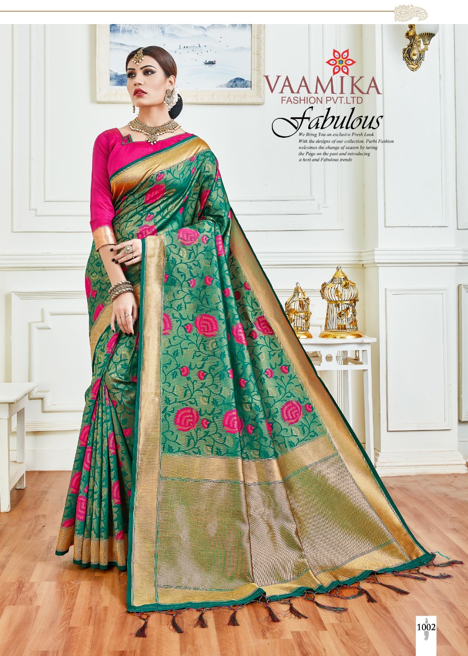 Butterfly By Vaamika Fashions 1001 To 1010 Series Designer Wedding Collection Beautiful Stylish Fancy Colorful Party Wear & Occasional Wear Fancy Sarees At Wholesale Price