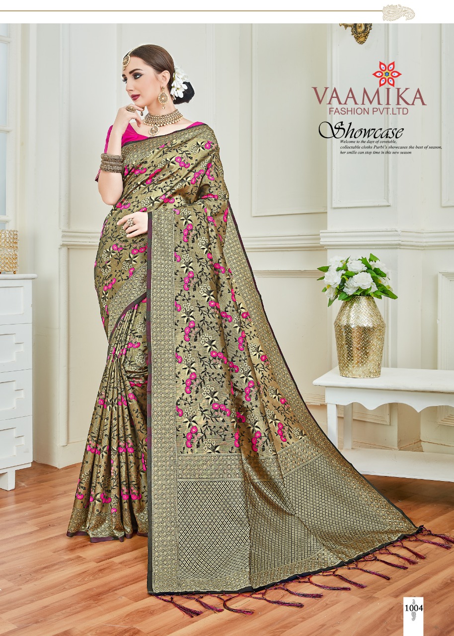 Butterfly By Vaamika Fashions 1001 To 1010 Series Designer Wedding Collection Beautiful Stylish Fancy Colorful Party Wear & Occasional Wear Fancy Sarees At Wholesale Price