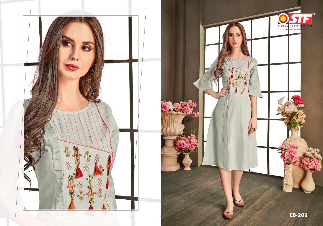 Cadbury Vol-2 By Surya Techno Fab 201 To 208 Series Beautiful Stylish Colorful Fancy Party Wear & Ethnic Wear & Ready To Wear Pure Mal Cotton Embroidery Kurtis At Wholesale Price