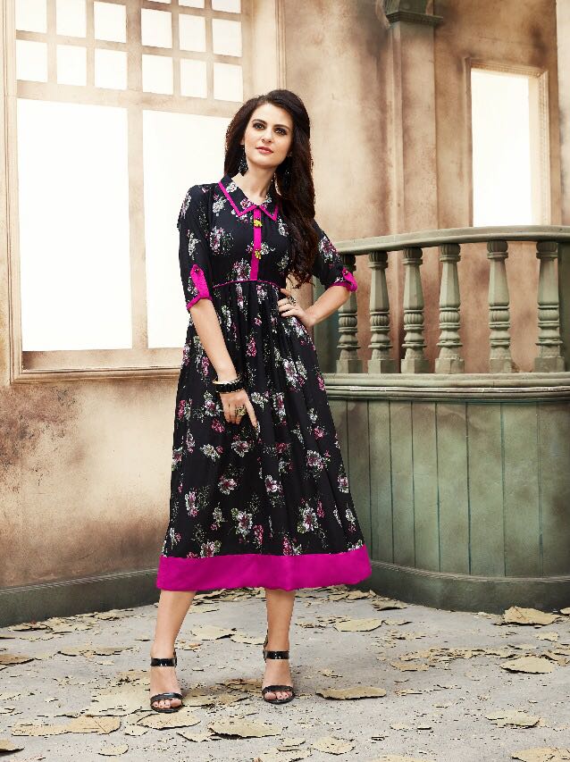 Candit By Veera Tex 1901 To 1906 Series Designer Stylish Beautiful Colorful Fancy Stylish Casual Wear & Ethnic Wear Rayon Printed Kurtis At Wholesale Price