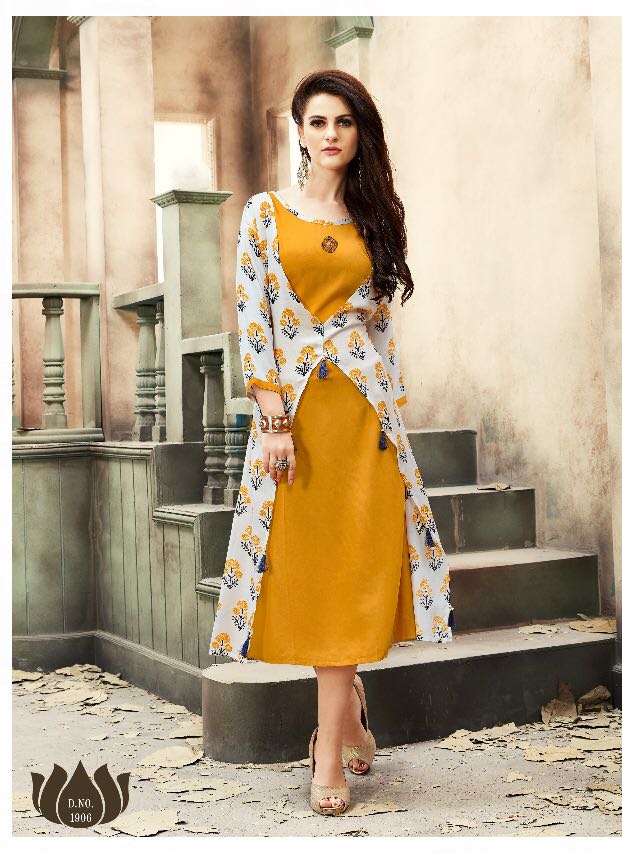 Candit By Veera Tex 1901 To 1906 Series Designer Stylish Beautiful Colorful Fancy Stylish Casual Wear & Ethnic Wear Rayon Printed Kurtis At Wholesale Price