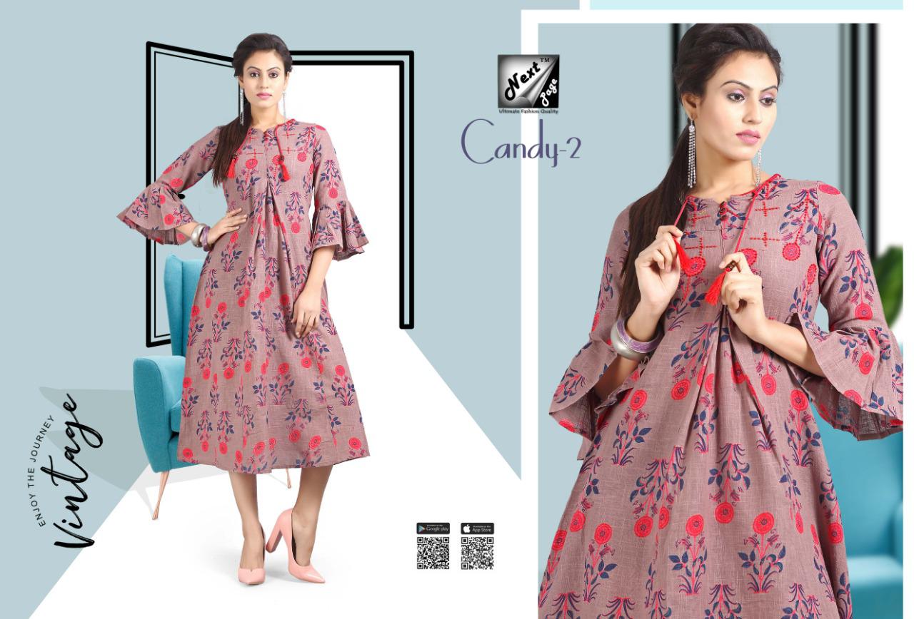 Candy Vol-2 By Next Page 2001 To 2010 Series Beautiful Colorful Stylish Fancy Casual Wear & Ethnic Wear Heavy Cotton Printed Kurtis At Wholesale Price