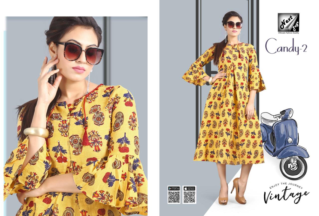 Candy Vol-2 By Next Page 2001 To 2010 Series Beautiful Colorful Stylish Fancy Casual Wear & Ethnic Wear Heavy Cotton Printed Kurtis At Wholesale Price