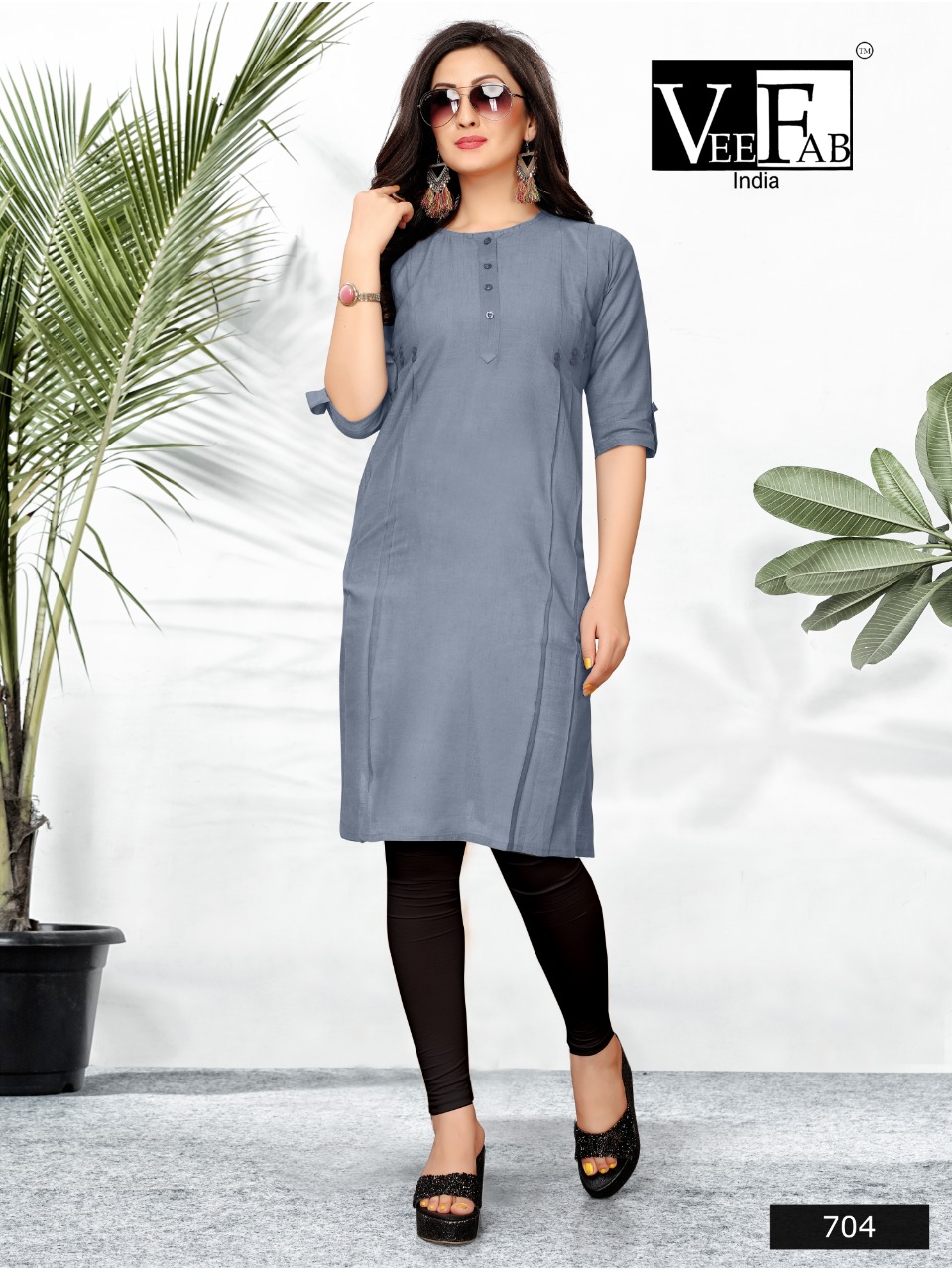 Candy Crush By Vee Fab 701 To 708 Series Beautiful Stylish Fancy Colorful Casual Wear & Ethnic Wear Cotton Slub Kurtis At Wholesale Price