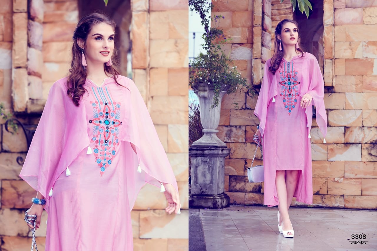 Cape Town By Sin Zara 3301 To 3308 Series Designer Beautiful Stylish Colorful Fancy Ready To Wear & Casual Wear & Ethnic Wear Fluid Silk Kurtis At Wholesale Price
