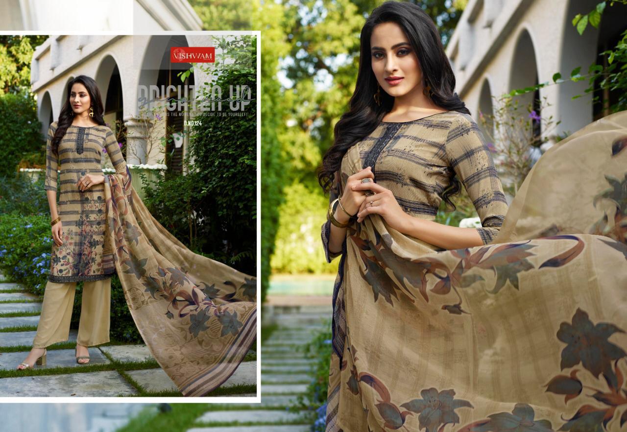 Cappuccino Vol-2 By Vishwam Fabrics 113 To 124 Series Beautiful Stylish Fancy Colorful Casual & Party Wear & Ethnic Wear Collection Crepe Printed Dresses At Wholesale Price