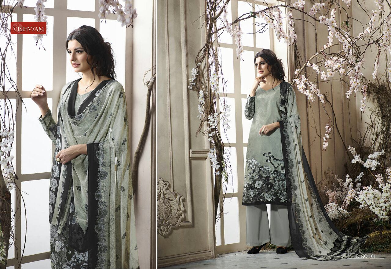 Cappuccino Vol-1 By Vishwam Fabrics 101 To 112 Series Beautiful Stylish Fancy Colorful Casual & Party Wear & Ethnic Wear Collection Crepe Printed Dresses At Wholesale Price