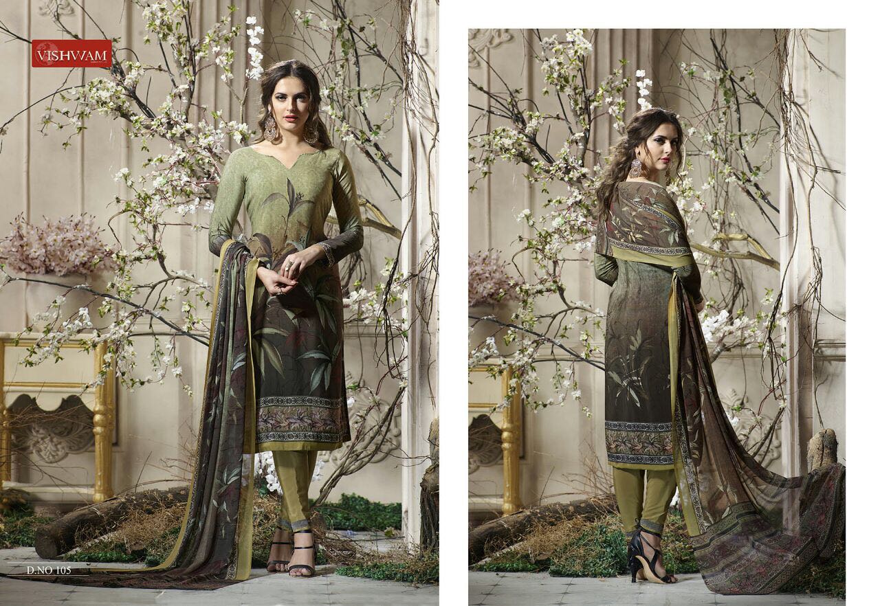 Cappuccino Vol-1 By Vishwam Fabrics 101 To 112 Series Beautiful Stylish Fancy Colorful Casual & Party Wear & Ethnic Wear Collection Crepe Printed Dresses At Wholesale Price
