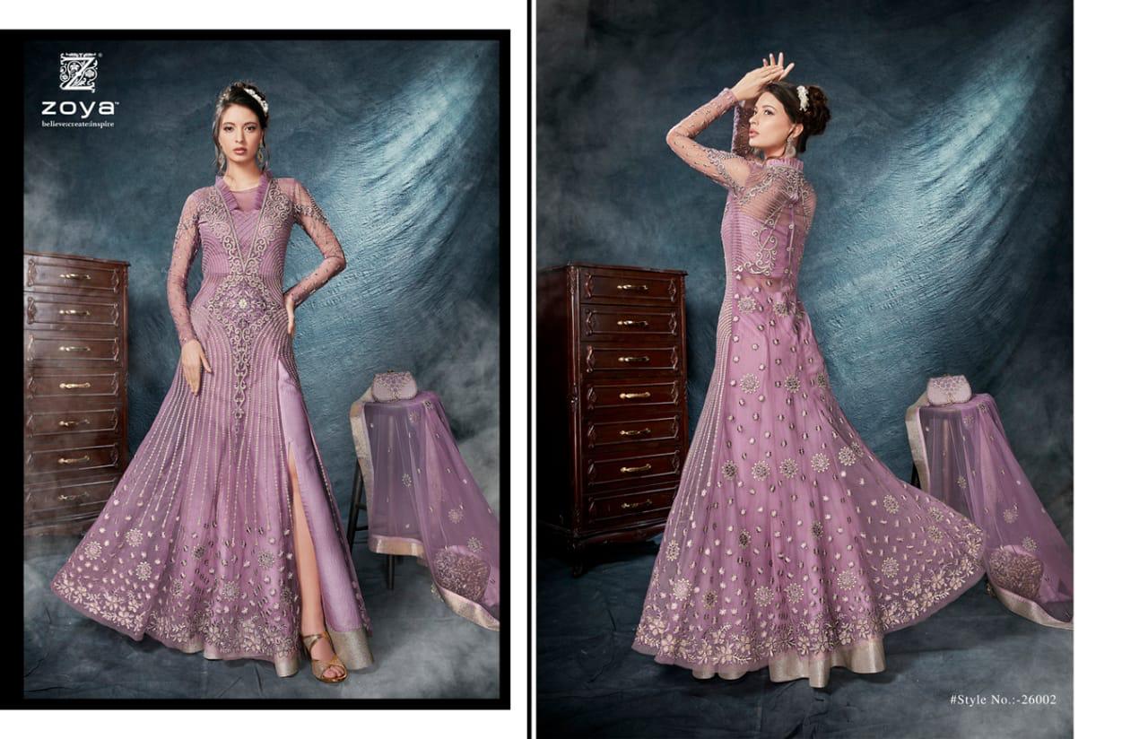 Celebration Nx By Zoya Designer 26001 To 26006 Series Designer Bridal Wear Suits Collection Beautiful Stylish Fancy Colorful Party Wear & Occasional Wear Net/ Silk Embroidered Dresses At Wholesale Price