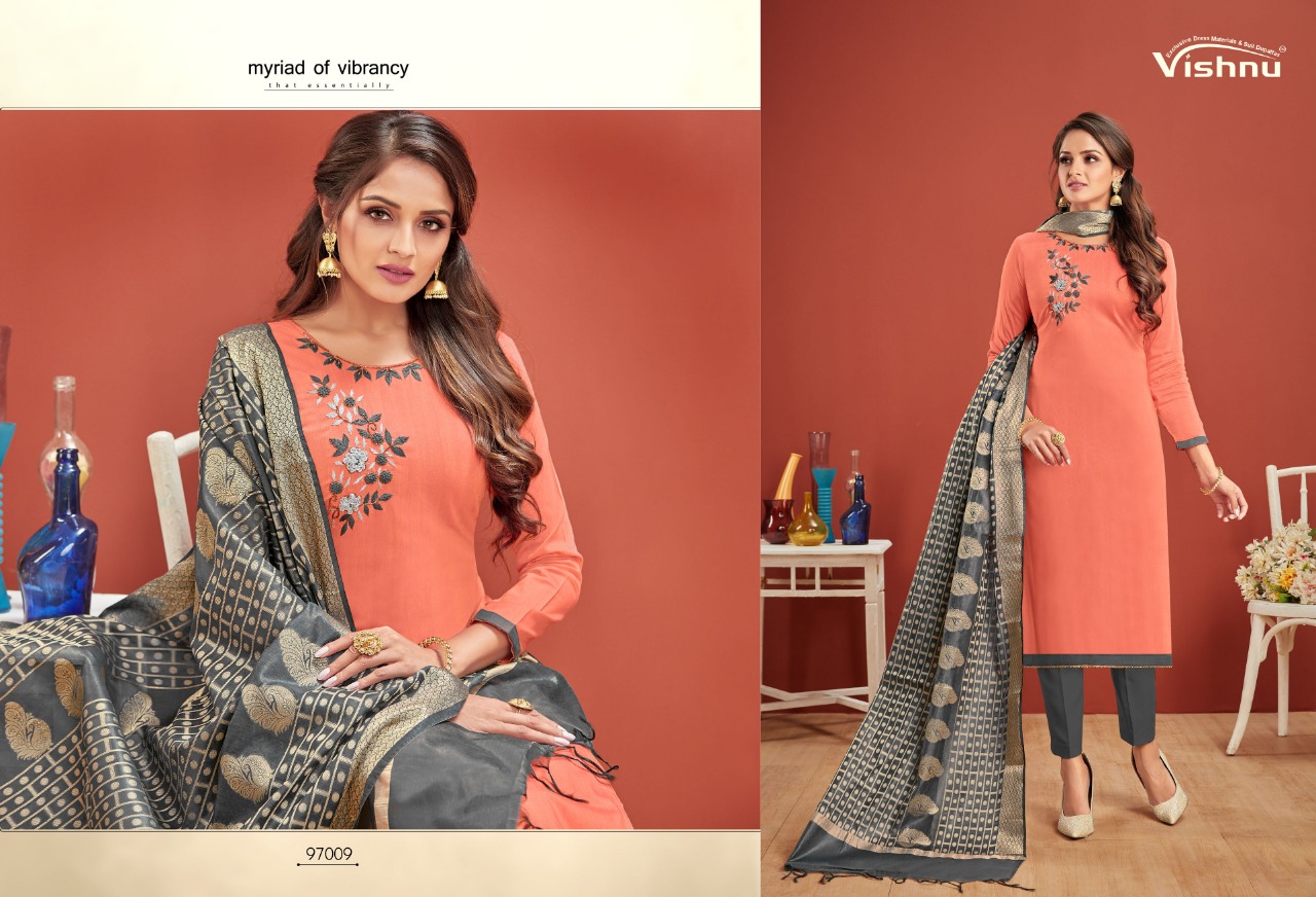Chahat Vol-3 By Vishanu Impex 97001 To 97012 Series Beautiful Suits Stylish Fancy Colorful Casual Wear & Ethnic Wear Long Slub With Embroidery Dresses At Wholesale Price