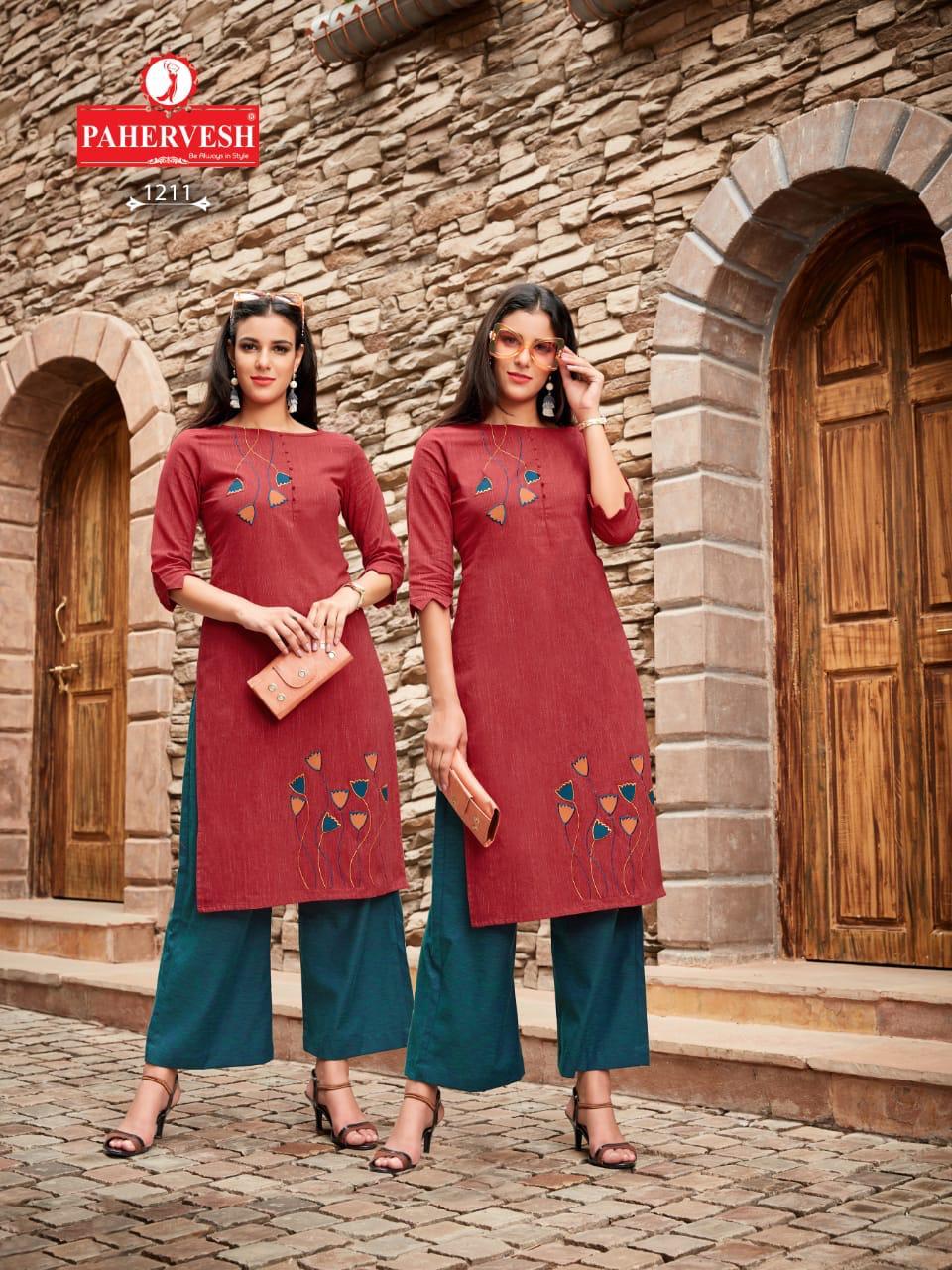 Chahat By Pahervesh 1208 To 1215 Series Beautiful Colorful Stylish Fancy Casual Wear & Ethnic Wear & Ready To Wear South Cotton Printed And Embroidery Kurtis At Wholesale Price