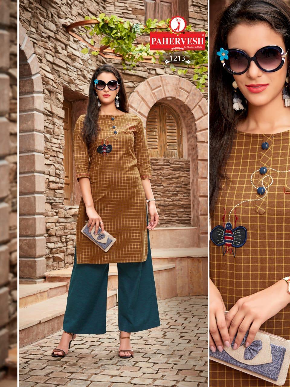 Chahat By Pahervesh 1208 To 1215 Series Beautiful Colorful Stylish Fancy Casual Wear & Ethnic Wear & Ready To Wear South Cotton Printed And Embroidery Kurtis At Wholesale Price