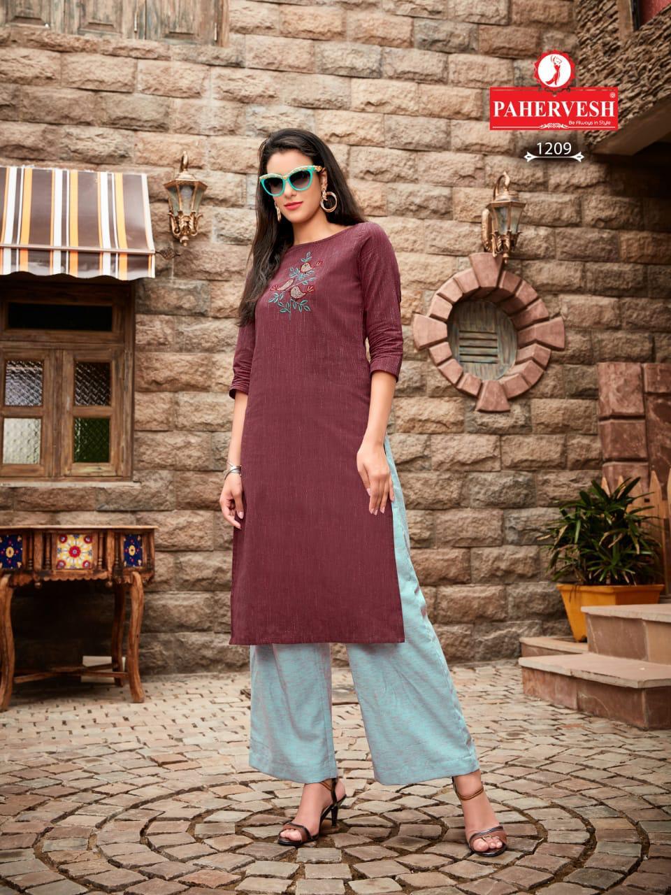 Chahat By Pahervesh 1208 To 1215 Series Beautiful Colorful Stylish Fancy Casual Wear & Ethnic Wear & Ready To Wear South Cotton Printed And Embroidery Kurtis At Wholesale Price