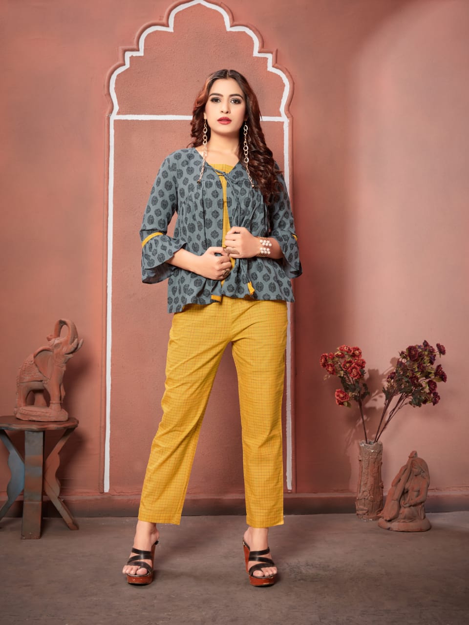 Chataka Pataka By Pahervesh 1001 To 1007 Series Beautiful Stylish Colorful Fancy Party Wear & Ethnic Wear & Ready To Wear Cotton Flex Kurtis With Bottom At Wholesale Price