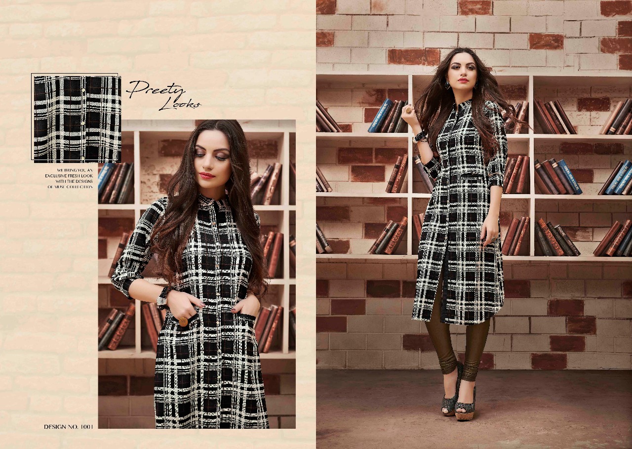 Checks By Kaamiri 1001 To 1010 Series Stylish Colorful Fancy Beautiful Party Wear & Ethnic Wear Collection Rayon Printed Kurtis At Wholesale Price