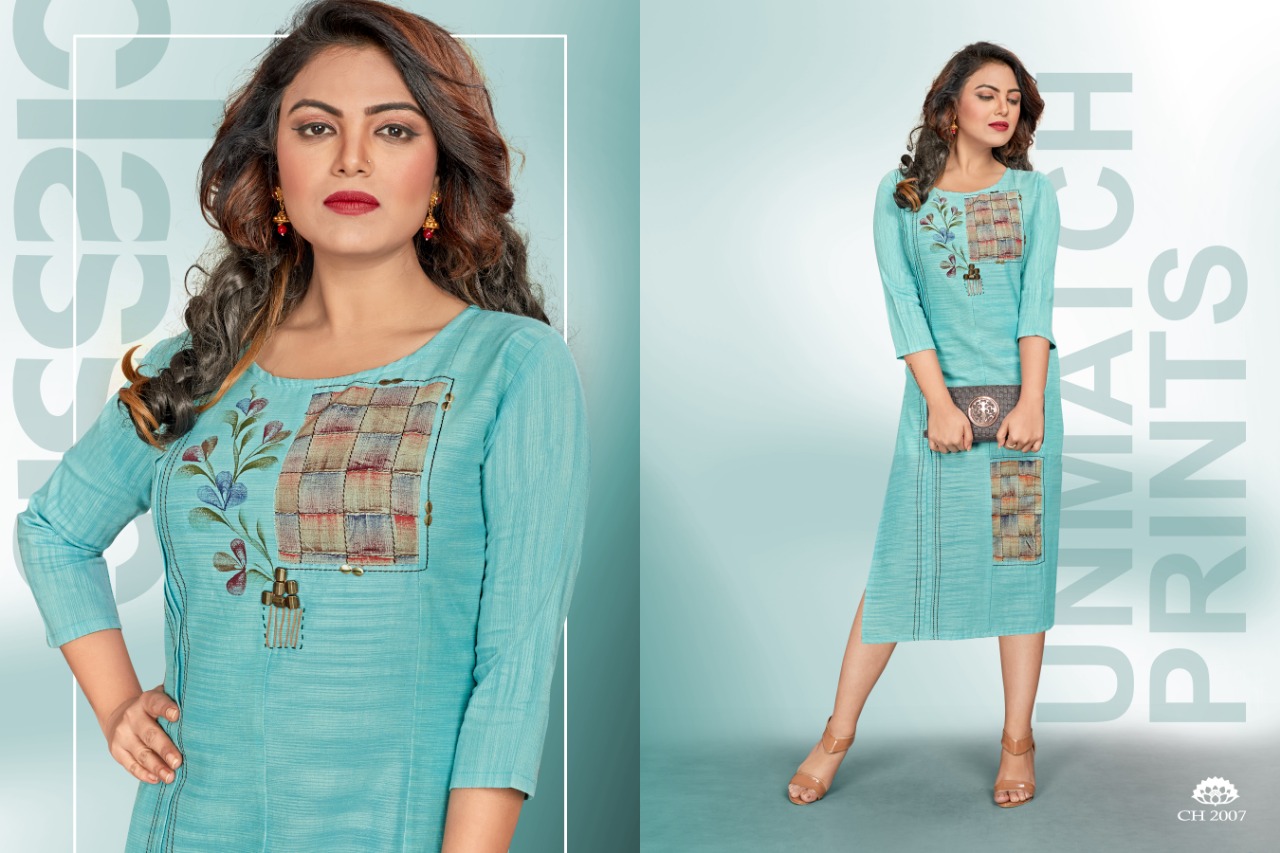 Chitra By Diva Designs 2001 To 2008 Series Beautiful Stylish Colorful Fancy Party Wear & Ethnic Wear & Ready To Wear South Cotton Khadi Kurtis At Wholesale Price