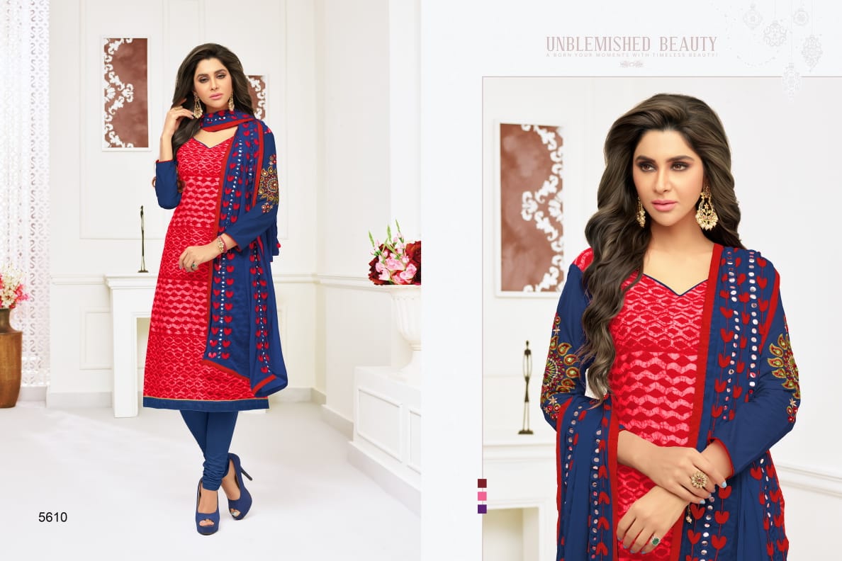 Chitra By Rr Fashion 5601 To 5612 Series Beautiful Suits Collection Stylish Fancy Colorful Casual Wear & Ethnic Wear Rayon & Cotton Embroidered Dresses At Wholesale Price