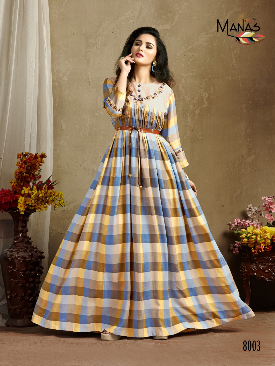 Classic By Manas Fab 8001 To 8008 Series Beautiful Colorful Stylish Fancy Casual Wear & Ethnic Wear & Ready To Wear Heavy Rayon Dyed Printed Gown At Wholesale Price