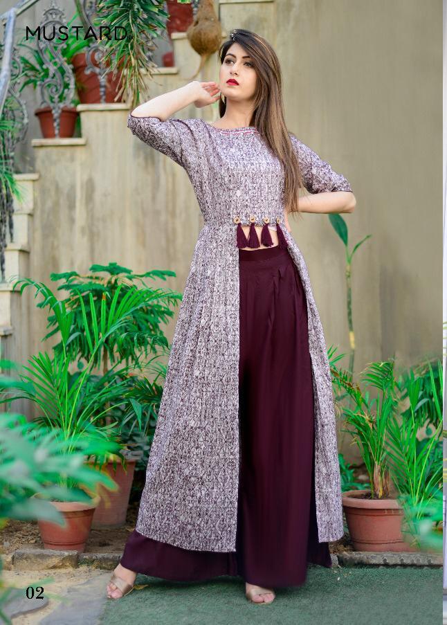 Cocktail By Mustard Nx 01 To 04 Series Beautiful Colorful Stylish Fancy Casual Wear & Ethnic Wear & Ready To Wear Rayon Fabric With Hand Embroidery Kurtis At Wholesale Price